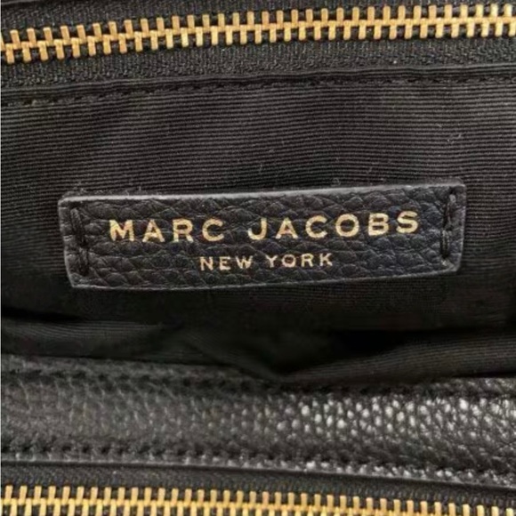 Marc Jacobs Drifter Black Leather Tote Bag – Classic Structured Work Satchel NWT - Picture 6 of 9